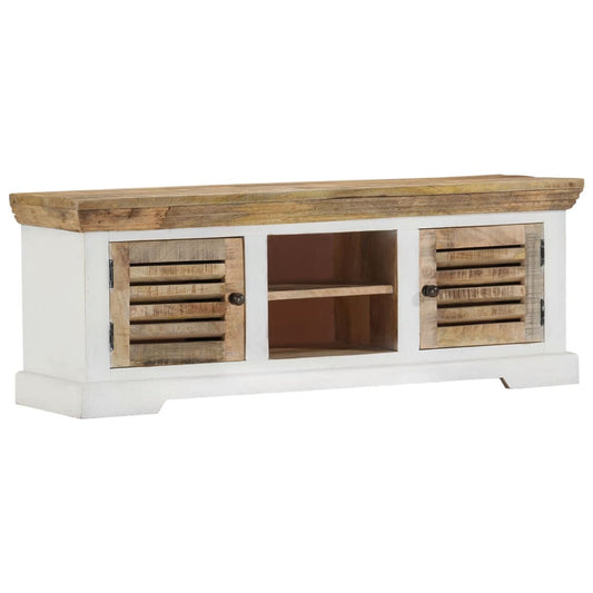 Berkfield TV Cabinet 110x30x40 cm Solid Wood Mango