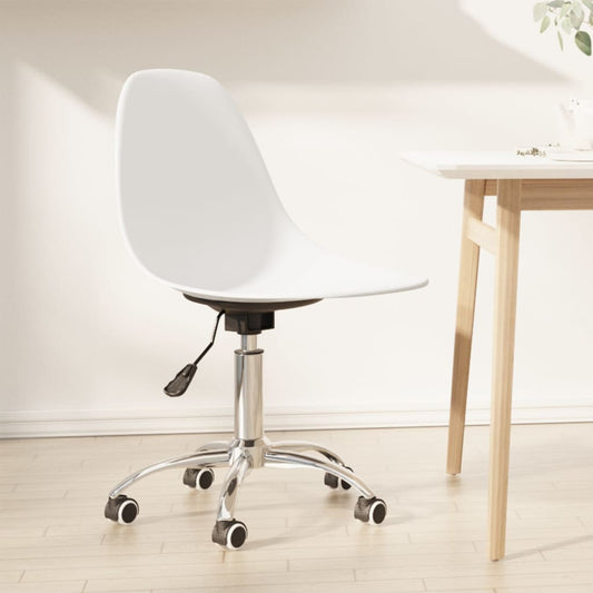 Berkfield Swivel Dining Chair White PP