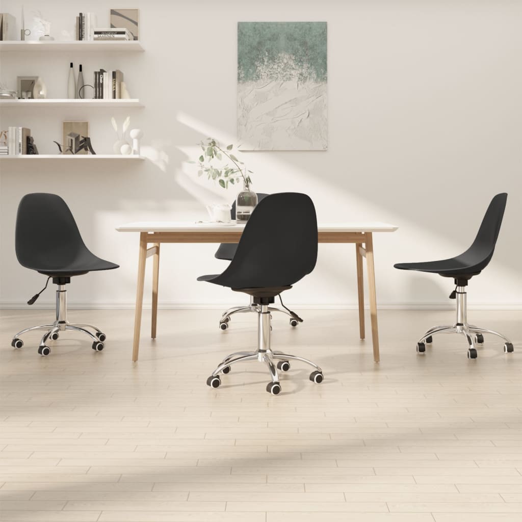 Berkfield Swivel Dining Chairs 4 pcs Light Grey PP