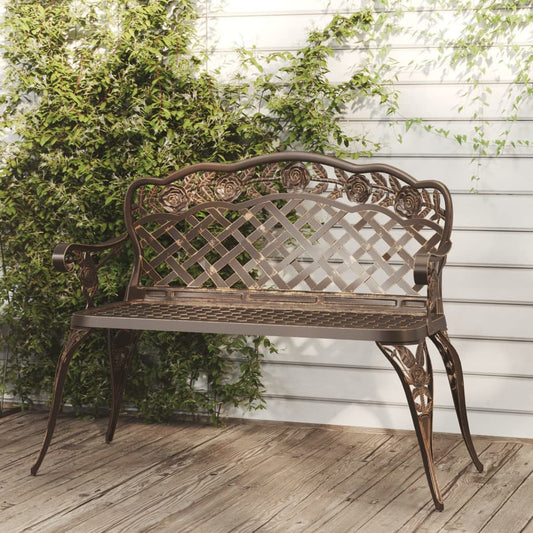 Berkfield Garden Bench 108 cm Cast Aluminium Bronze