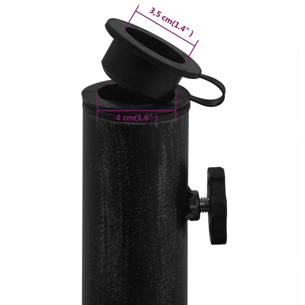 Berkfield Umbrella Base Black 48x48x33 cm Cast Iron