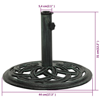 Berkfield Umbrella Base Green 44x44x31 cm Cast Iron