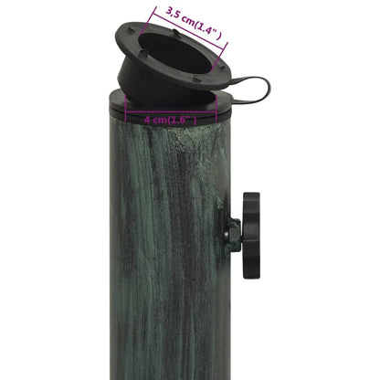 Berkfield Umbrella Base Green 44x44x31 cm Cast Iron