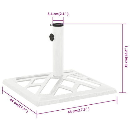 Berkfield Umbrella Base White 44x44x31 cm Cast Iron