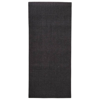 Berkfield Rug Natural Sisal 66x150 cm Black