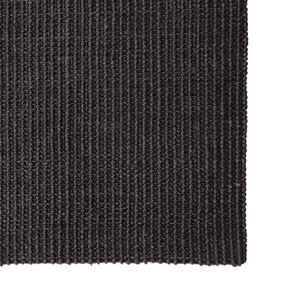 Berkfield Rug Natural Sisal 66x150 cm Black