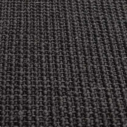 Berkfield Rug Natural Sisal 66x150 cm Black