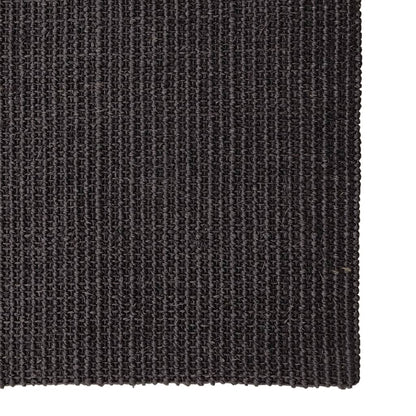Berkfield Rug Natural Sisal 66x300 cm Black