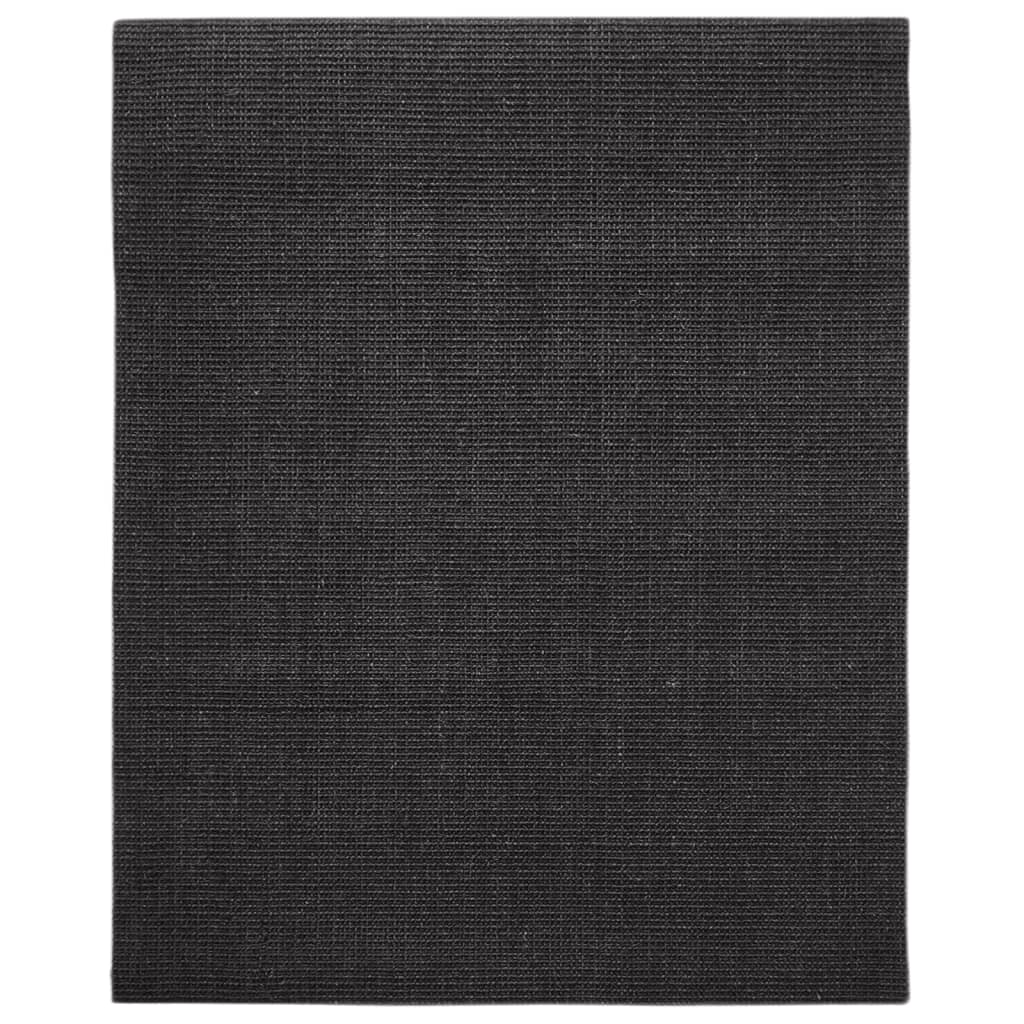 Berkfield Rug Natural Sisal 80x100 cm Black