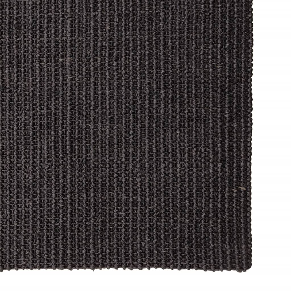 Berkfield Rug Natural Sisal 80x100 cm Black