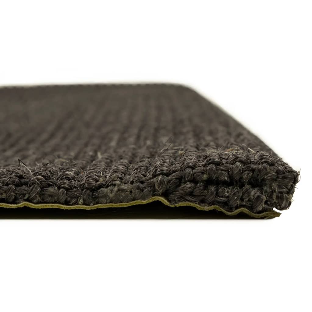 Berkfield Rug Natural Sisal 80x100 cm Black