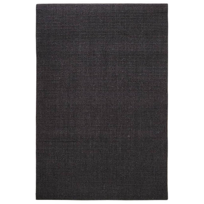 Berkfield Rug Natural Sisal 100x150 cm Black