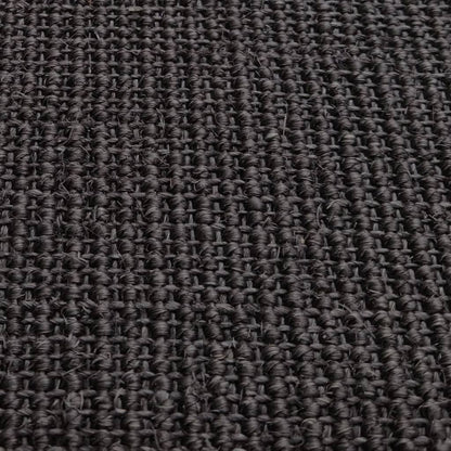 Berkfield Rug Natural Sisal 100x150 cm Black