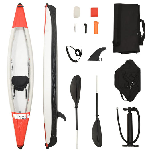 Berkfield Inflatable Kayak Red 375x72x31 cm Polyester