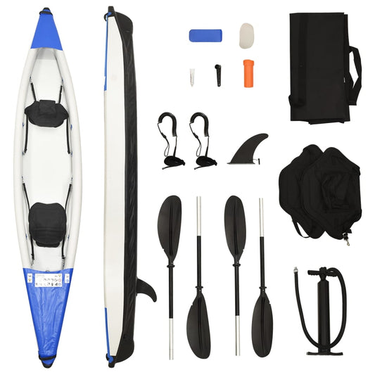 Berkfield Inflatable Kayak Blue 424x81x31 cm Polyester