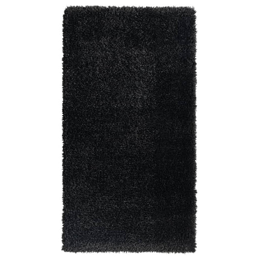 Berkfield High Pile Shaggy Rug Black 80x150 cm 50 mm