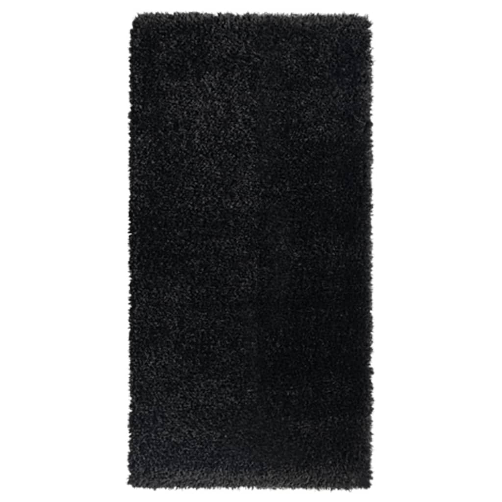 Berkfield High Pile Shaggy Rug Black 100x200 cm 50 mm