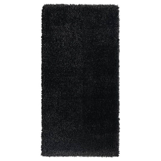 Berkfield High Pile Shaggy Rug Black 100x200 cm 50 mm