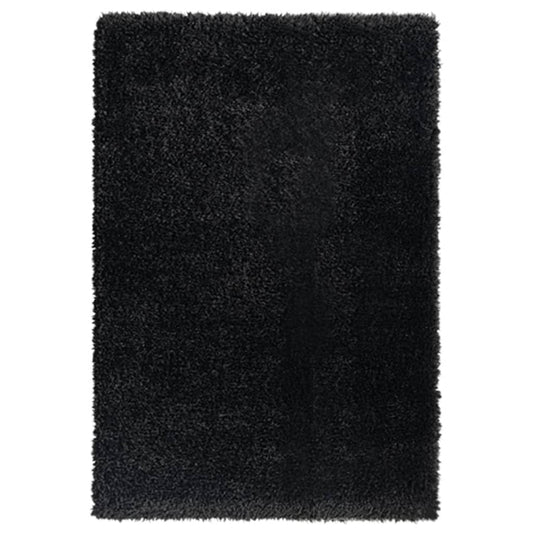 Berkfield High Pile Shaggy Rug Black 160x230 cm 50 mm