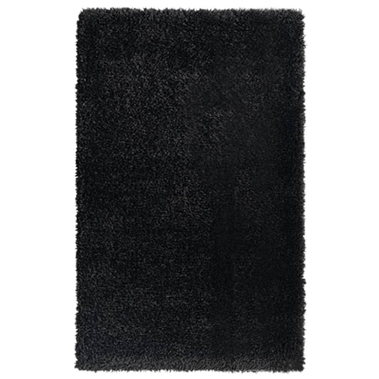 Berkfield High Pile Shaggy Rug Black 200x290 cm 50 mm