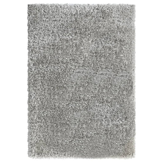 Berkfield High Pile Shaggy Rug Grey 140x200 cm 50 mm
