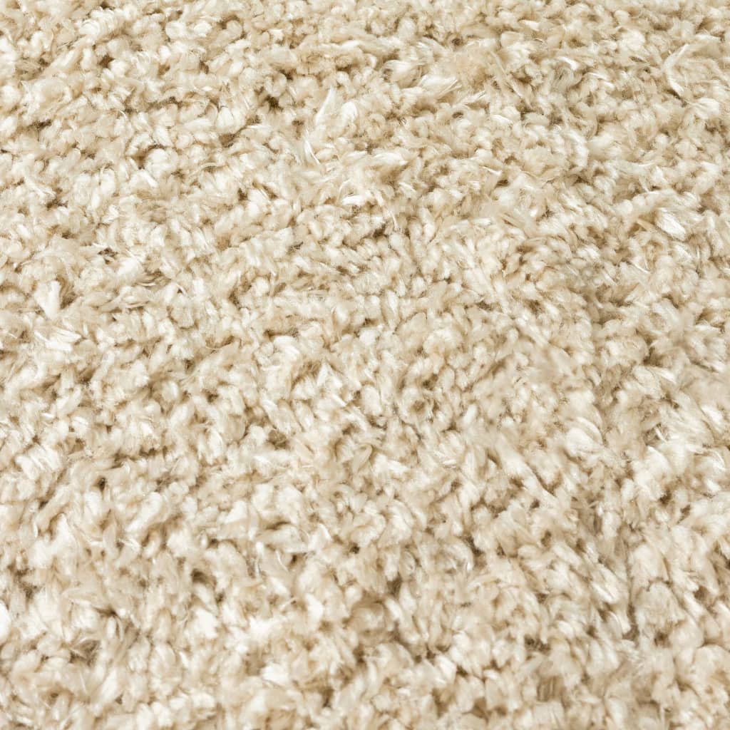 Berkfield High Pile Shaggy Rug Beige 100x200 cm 50 mm