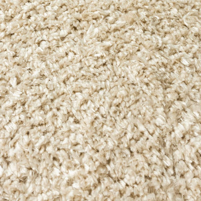 Berkfield High Pile Shaggy Rug Beige 140x200 cm 50 mm