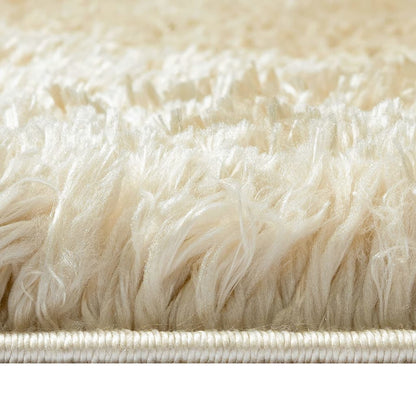 Berkfield High Pile Shaggy Rug Beige 140x200 cm 50 mm