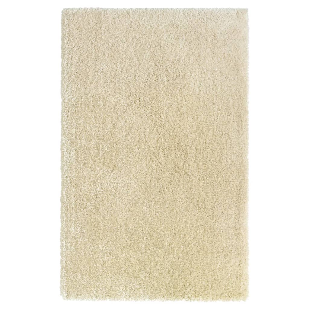 Berkfield High Pile Shaggy Rug Beige 200x290 cm 50 mm