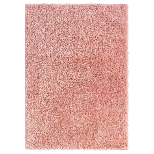 Berkfield High Pile Shaggy Rug Pink 140x200 cm 50 mm