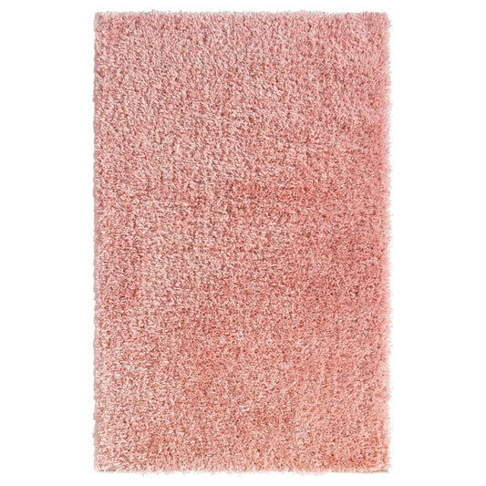 Berkfield High Pile Shaggy Rug Pink 200x290 cm 50 mm