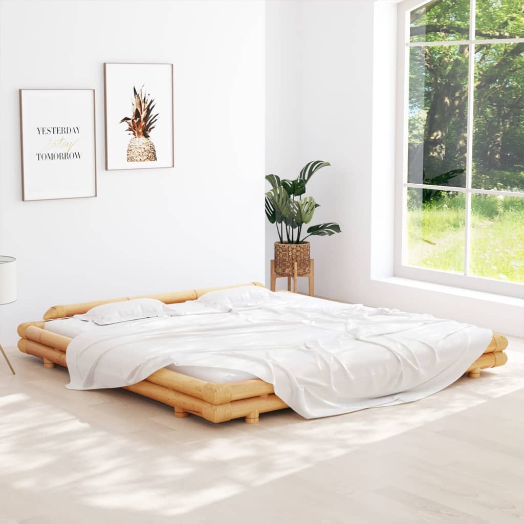 Berkfield Bed Frame Bamboo 200x200 cm