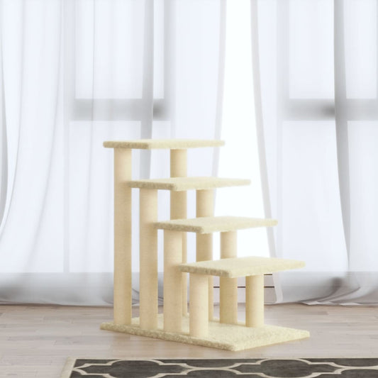 Berkfield Cat Tree with Sisal Scratching Posts Cream 63 cm