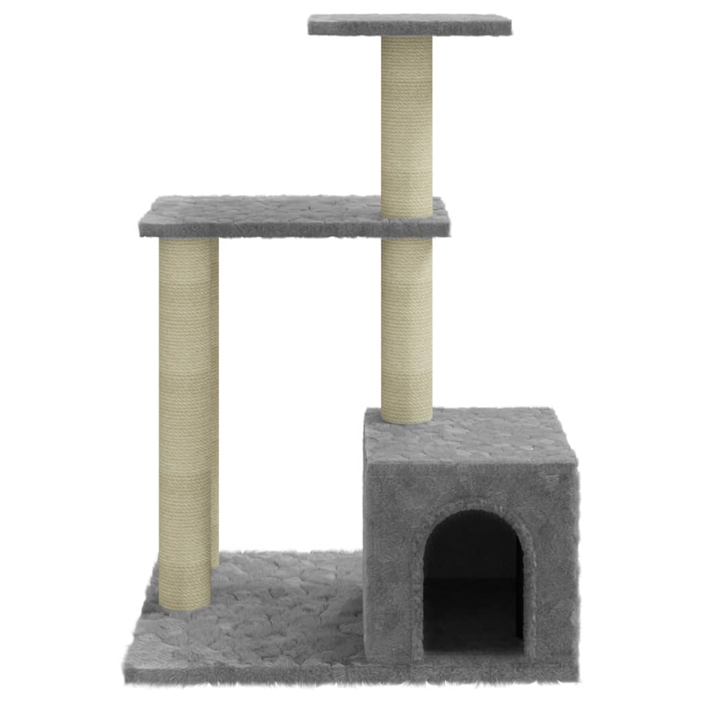 Berkfield Cat Tree with Sisal Scratching Posts Light Grey 71 cm
