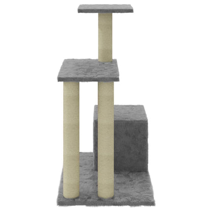 Berkfield Cat Tree with Sisal Scratching Posts Light Grey 71 cm
