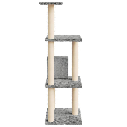 Berkfield Cat Tree with Sisal Scratching Posts Light Grey 119 cm