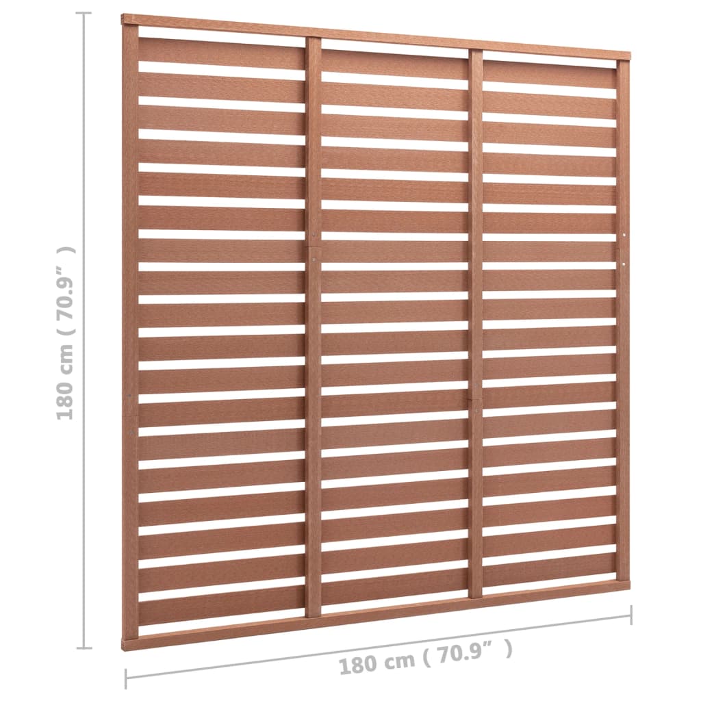 Berkfield Fence Panel WPC 180x180 cm Brown