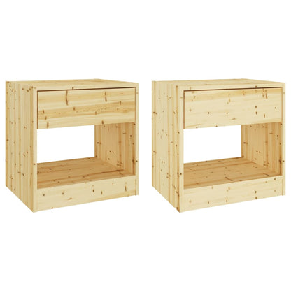 Berkfield Bedside Cabinets 2 pcs 40x31x40 cm Solid Firwood