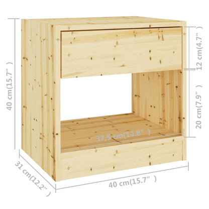 Berkfield Bedside Cabinets 2 pcs 40x31x40 cm Solid Firwood