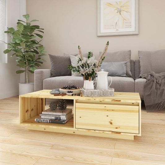 Berkfield Coffee Table 110x50x33.5 cm Solid Firwood