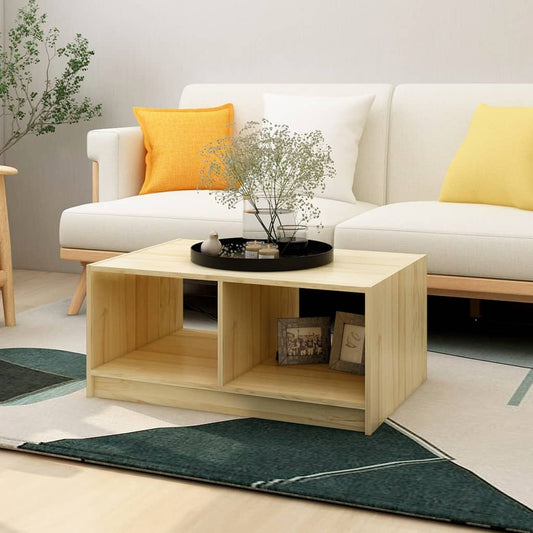 Berkfield Coffee Table 75x50x33.5 cm Solid Pinewood