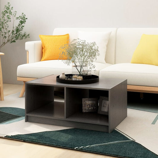Berkfield Coffee Table Grey 75x50x33.5 cm Solid Pinewood