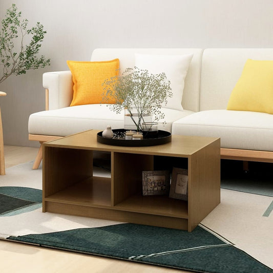 Berkfield Coffee Table Honey Brown 75x50x33.5 cm Solid Pinewood