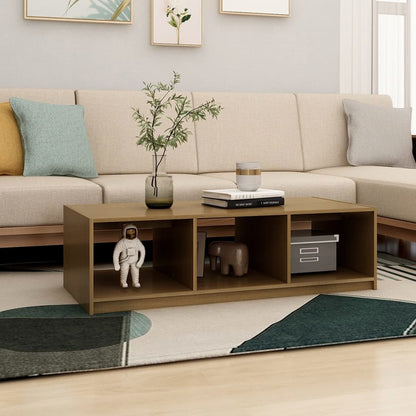 Berkfield Coffee Table Honey Brown 110x50x34 cm Solid Pinewood