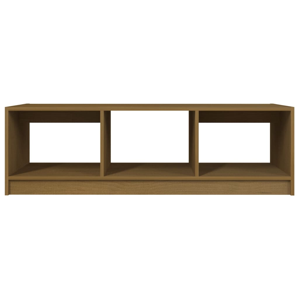 Berkfield Coffee Table Honey Brown 110x50x34 cm Solid Pinewood