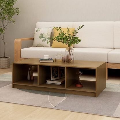 Berkfield Coffee Table Honey Brown 110x50x34 cm Solid Pinewood