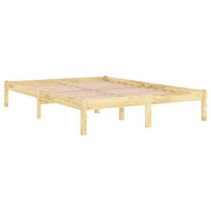 Berkfield Bed Frame Solid Wood Pine 140x190 cm
