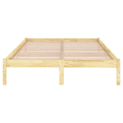 Berkfield Bed Frame Solid Wood Pine 140x190 cm