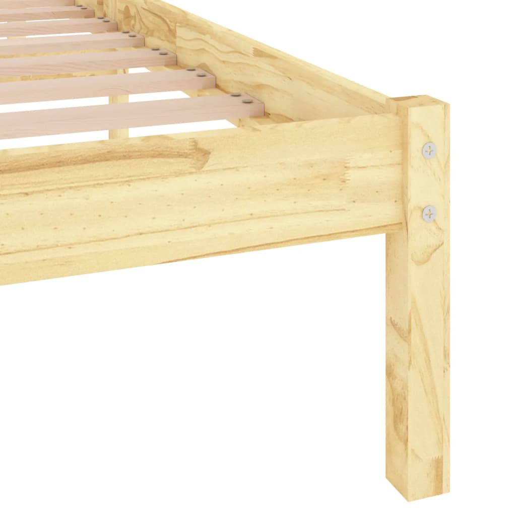 Berkfield Bed Frame Solid Wood Pine 140x190 cm