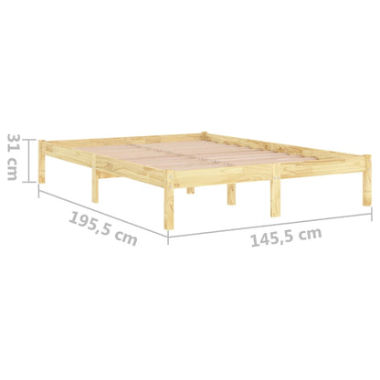 Berkfield Bed Frame Solid Wood Pine 140x190 cm